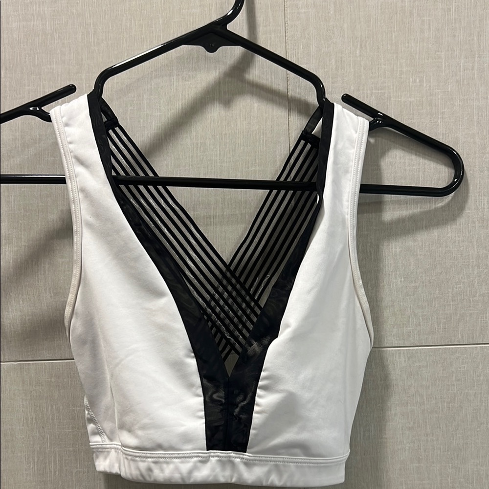 Victoria's Secret White and Black Sports Bra